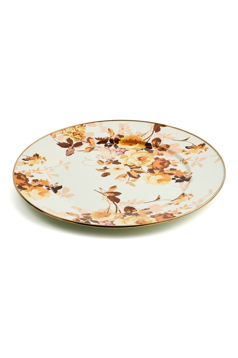 Wild Rose White Serving Platter, Alternate, color, WILD ROSE