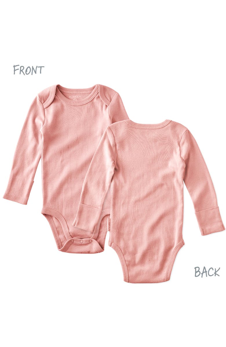 BUTTERBLU Blake Assorted 5-Pack Long Sleeve Organic Cotton Bodysuits, Alternate, color, Pink