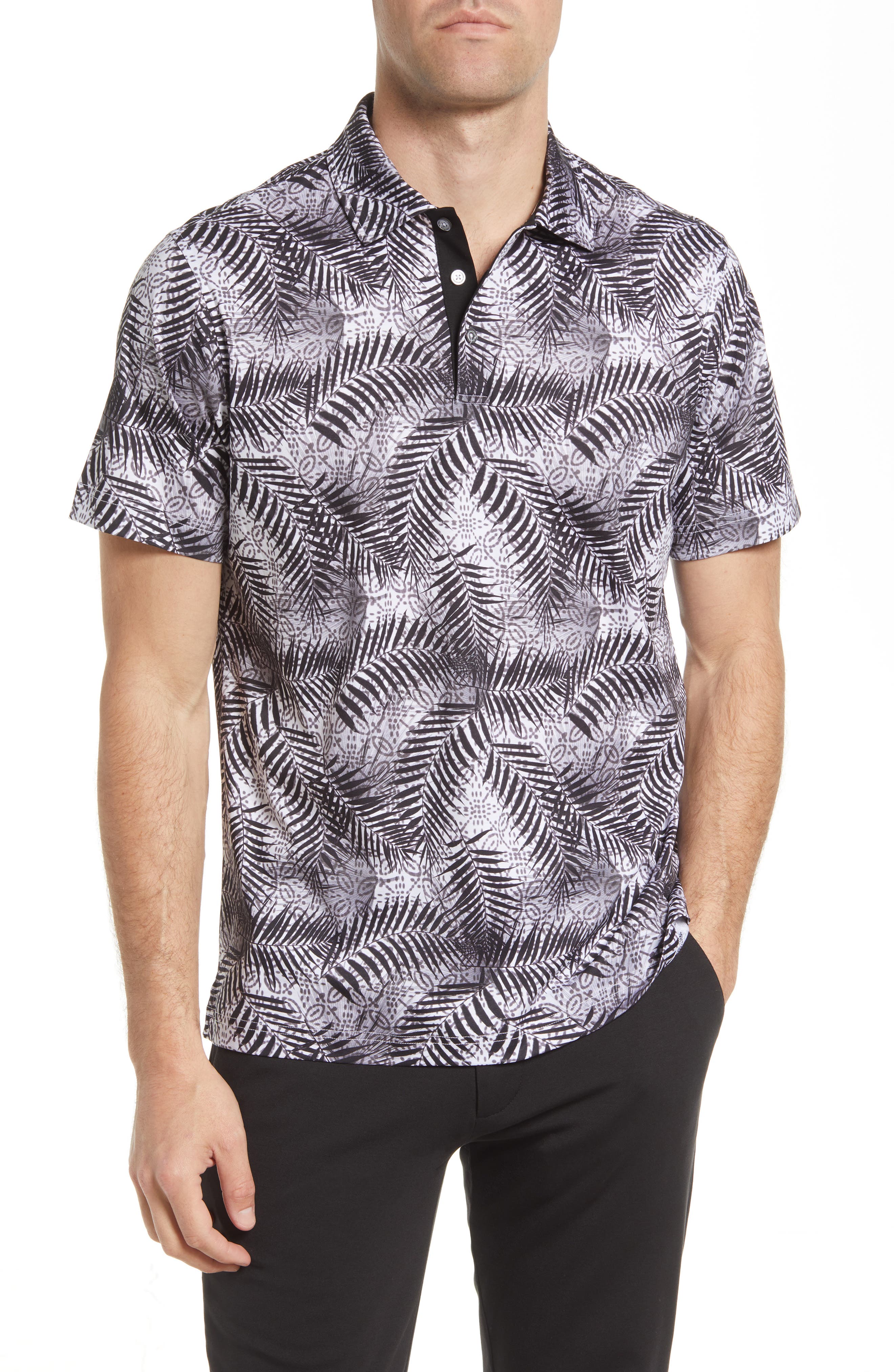Bugatchi Digital Print Cotton Polo