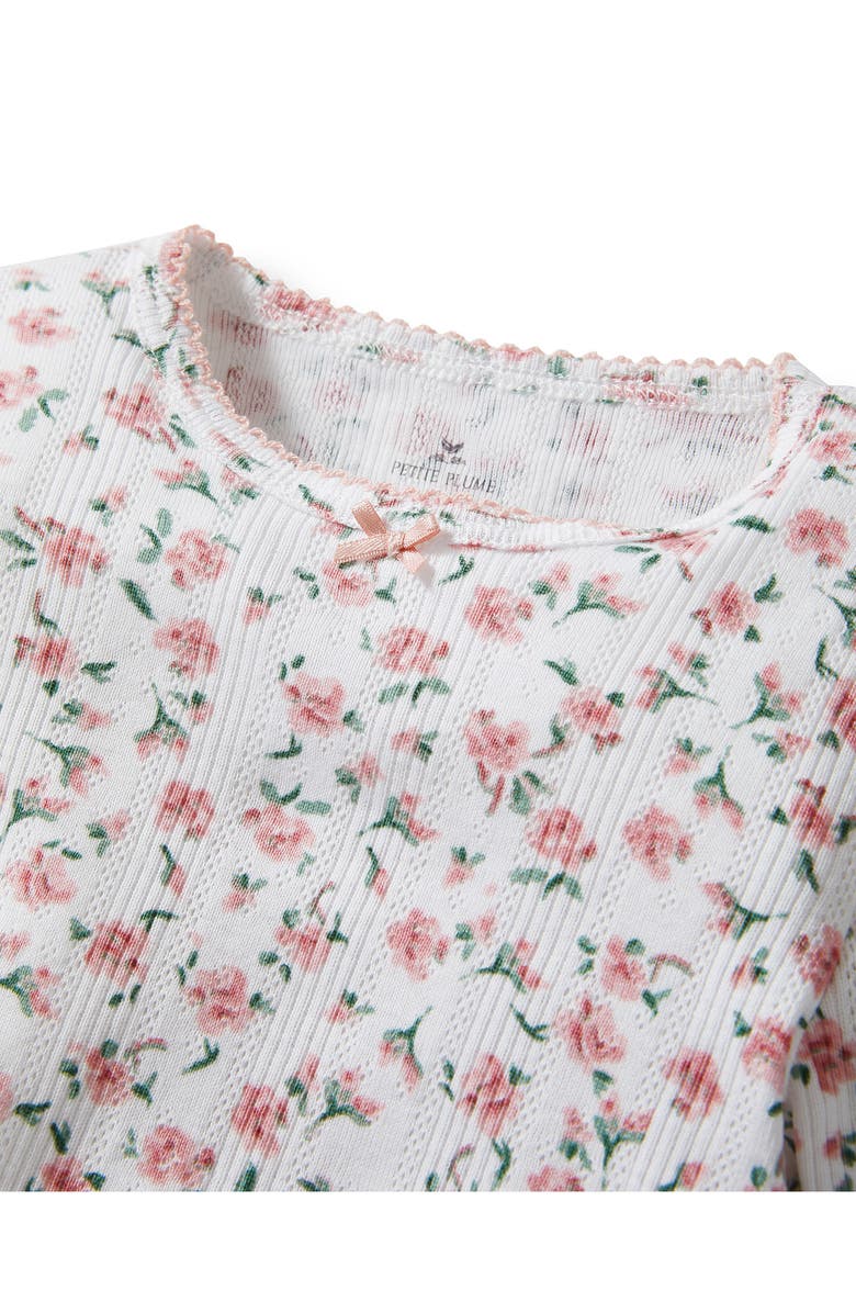 Petite Plume Kids' Pima Cotton Pointelle Fitted Two-Piece Pajamas, Alternate, color,