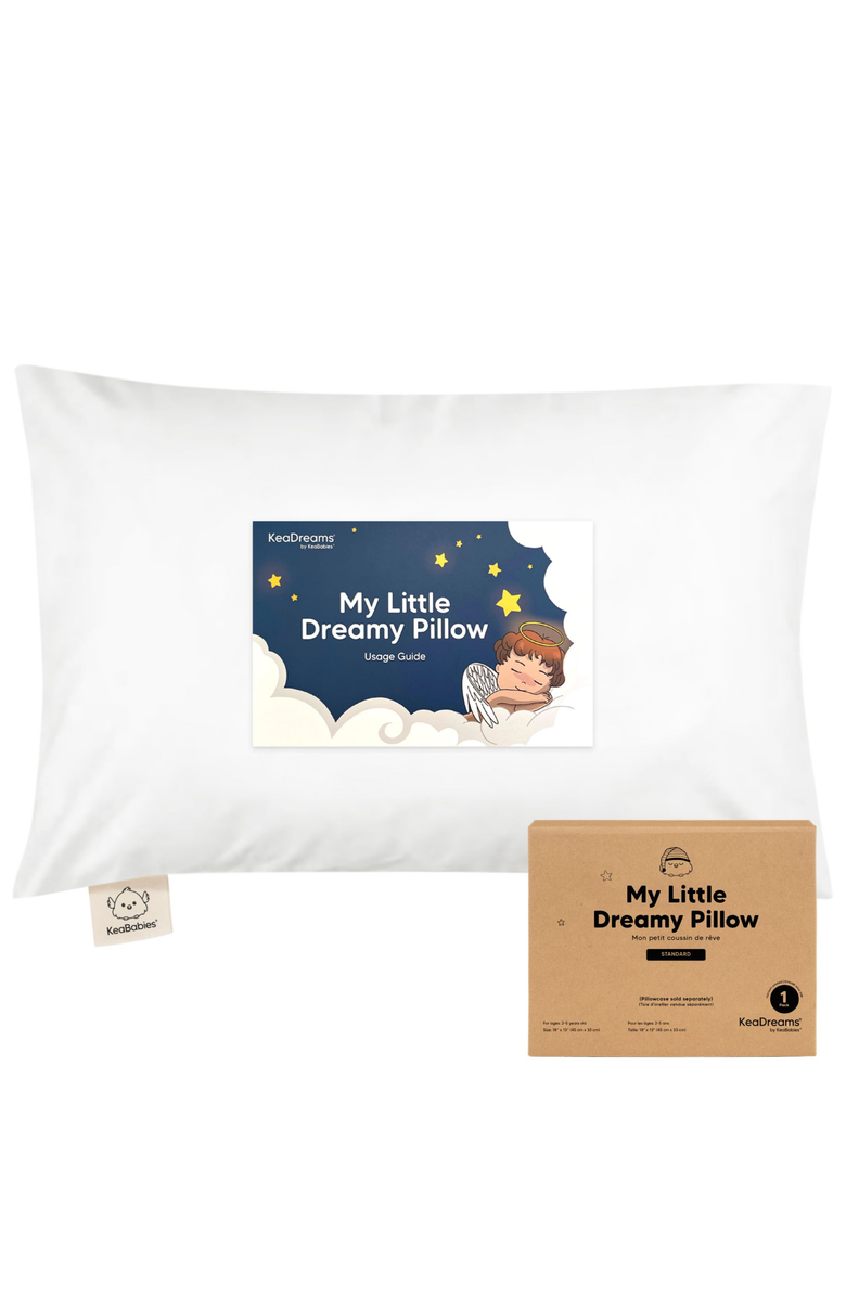 KeaBabies 1pk Toddler Pillow, Main, color, Soft White