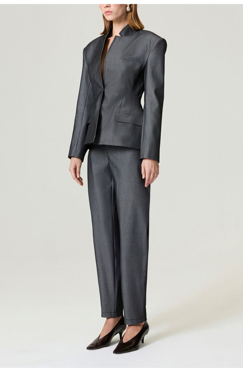 Nocturne Structured Padded High-Neck Jacket, Alternate, color, Anthracite