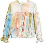 Ulla Johnson Pearl Abstract Print Silk Top