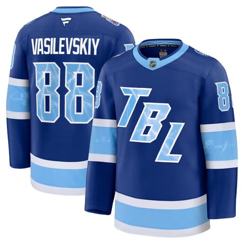 Men's Fanatics Andrei Vasilevskiy Blue Tampa Bay Lightning 2026 NHL Stadium Series Premium Jersey