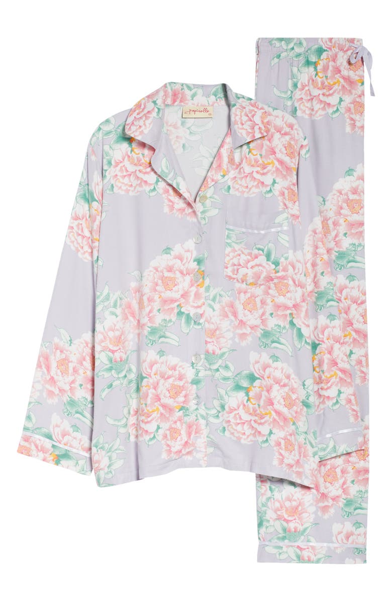 Papinelle Ava Floral Cozy Pajamas, Alternate, color, 