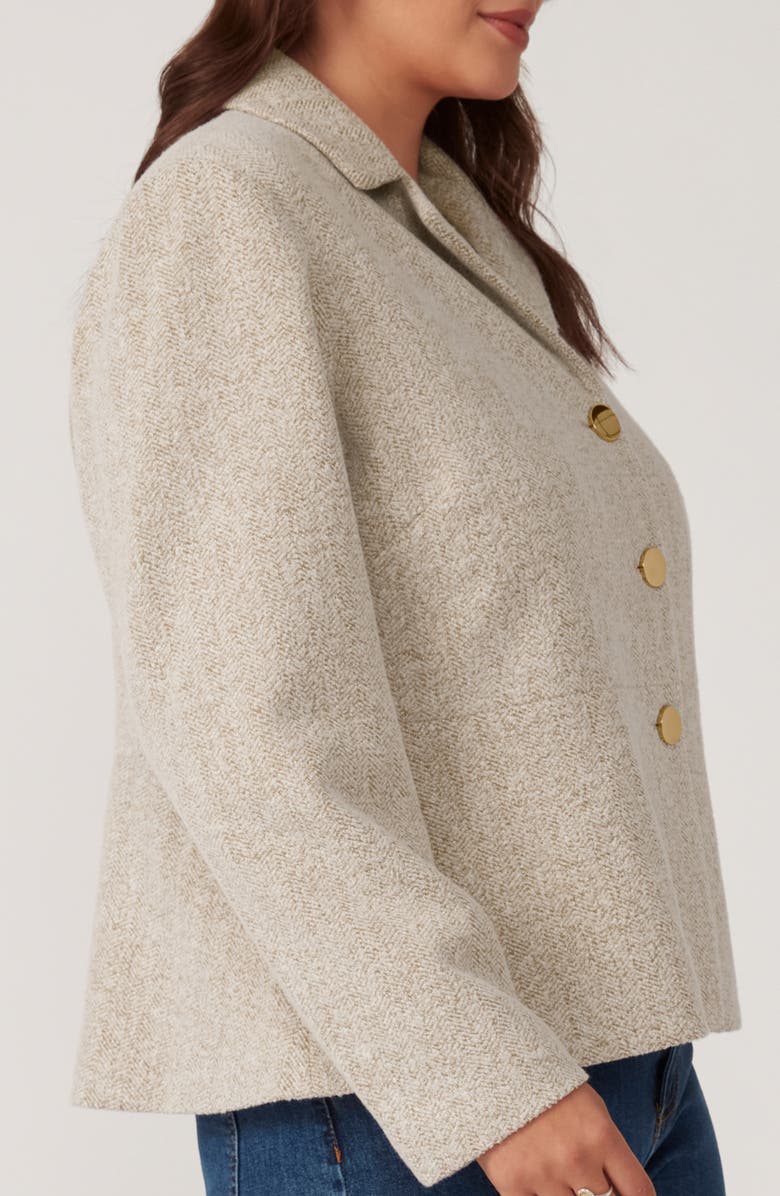 Estelle Herringbone Tweed Jacket, Alternate, color,