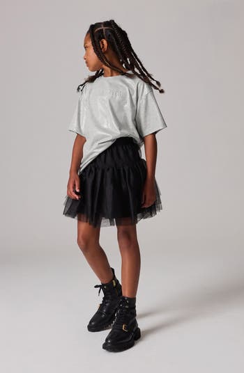 Kids' Metallic Logo Cotton Graphic T-Shirt