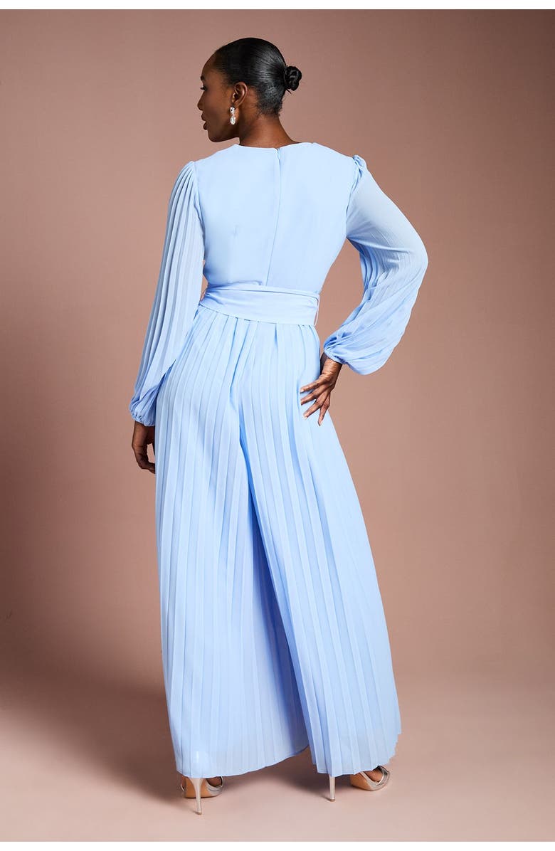 Coast Pleated Leg Tie Waist Jumpsuit, Alternate, color, Cornflower Blue