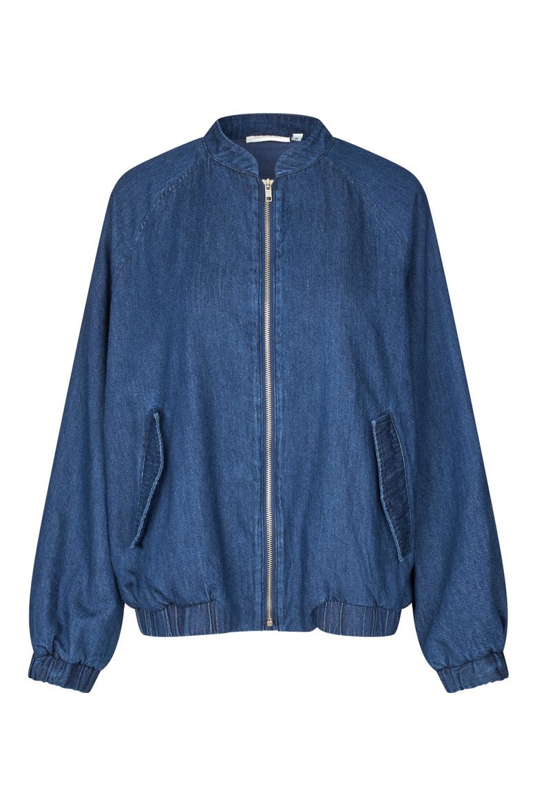 MaJossana Bomber Jacket, Alternate, color, Dark Denim