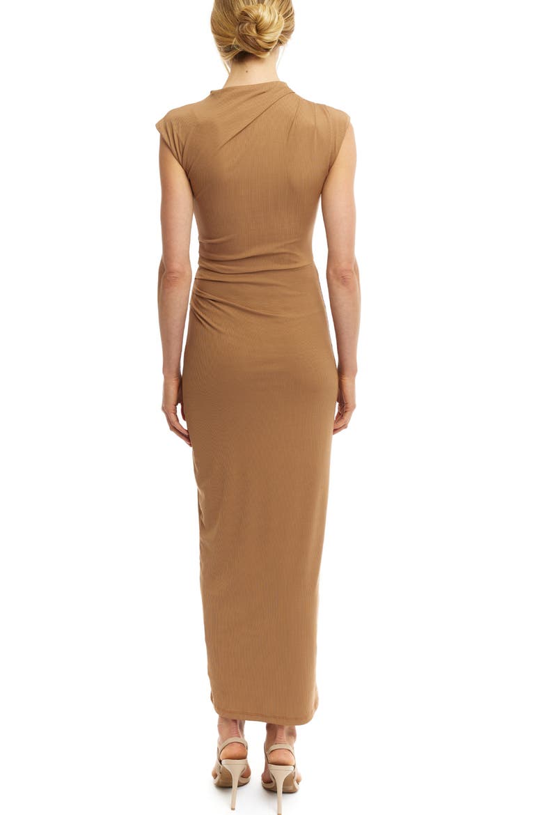 Presley Shirred Dress, Alternate, color, Chestnut