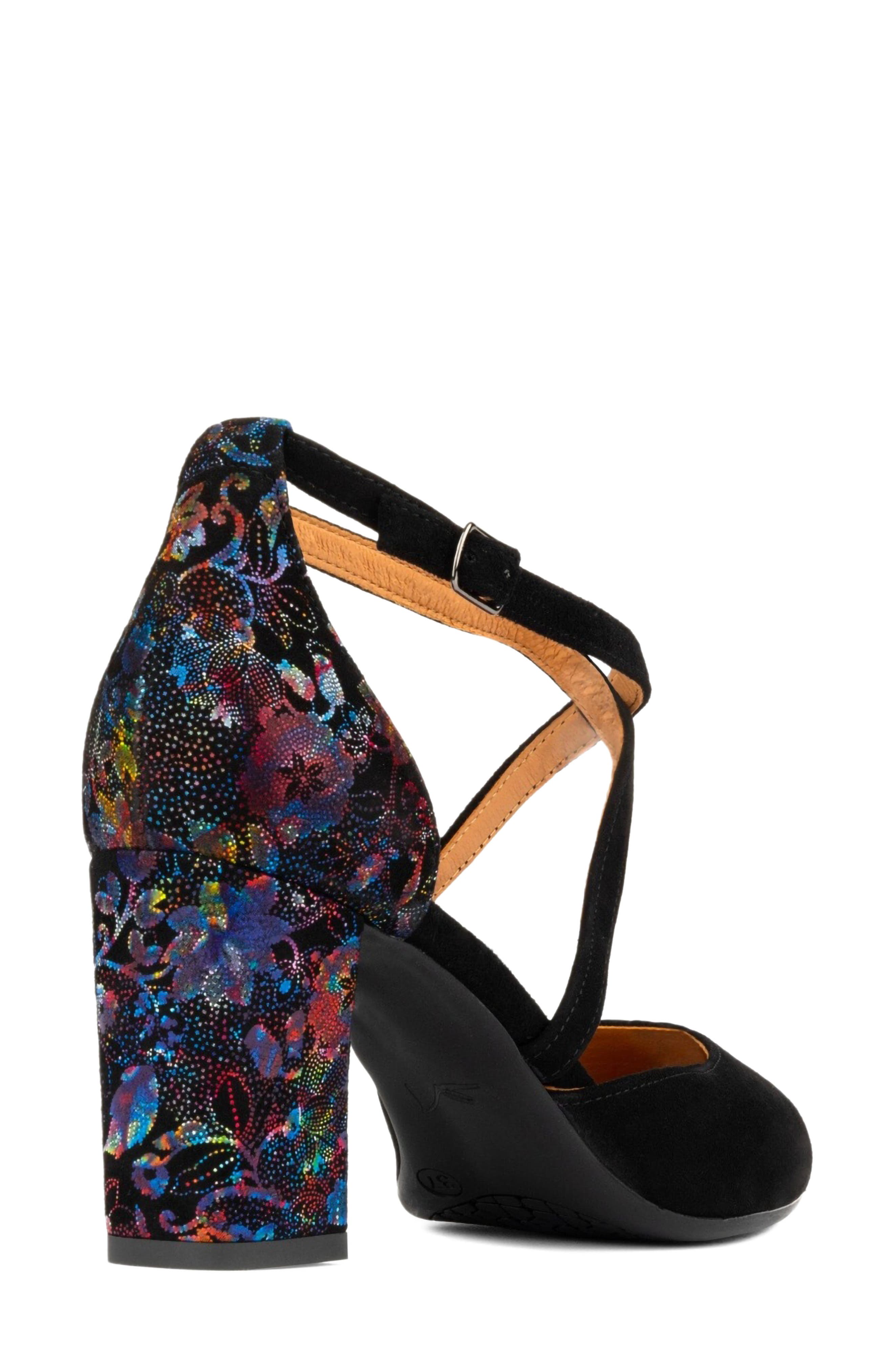 Kylie Ankle Strap Pump, Alternate, color, BLACK