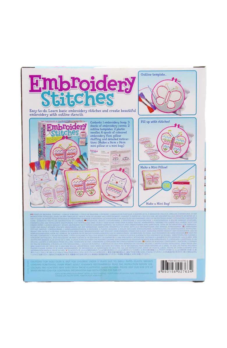 4M Easy to Do Embroidery Kit Diy Craft Set, Alternate, color, Multicolored