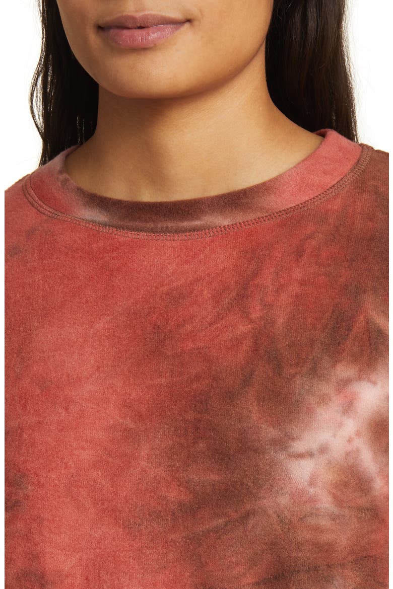 Tie Dye Long Sleeve Hacci Knit Top, Alternate, color, CINNAMON