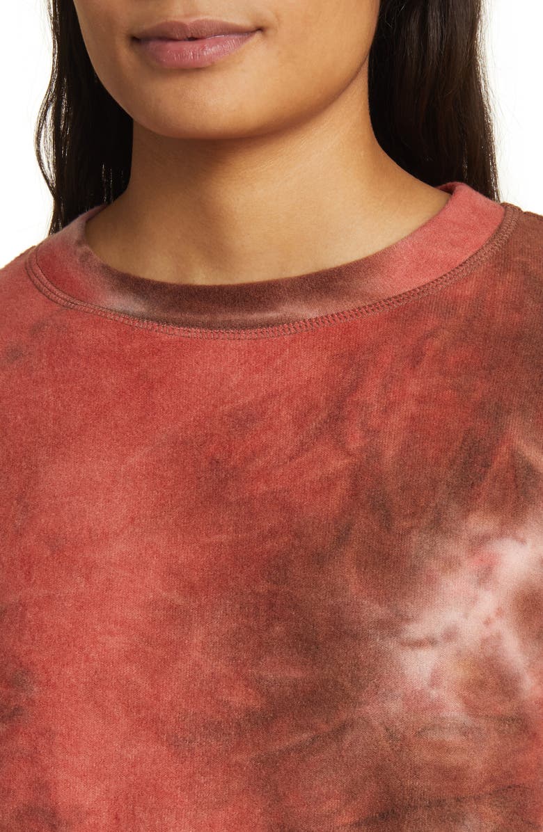 Loveappella Tie Dye Long Sleeve Hacci Knit Top, Alternate, color, Cinnamon