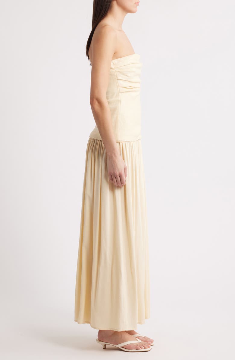 Faithfull the Brand Hedy Strapless Drop Waist Maxi Dress, Alternate, color, 