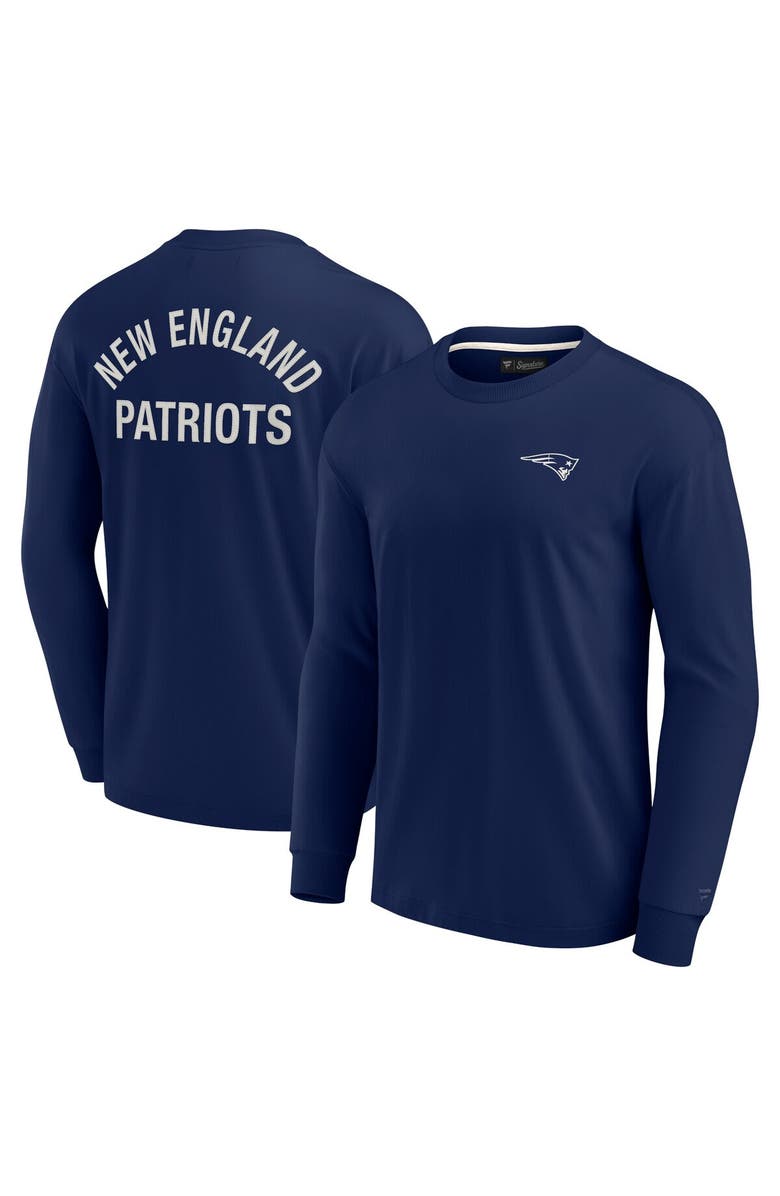Fanatics Signature Unisex Fanatics Signature Navy New England Patriots Elements Super Soft Long Sleeve T-Shirt, Main, color, Navy