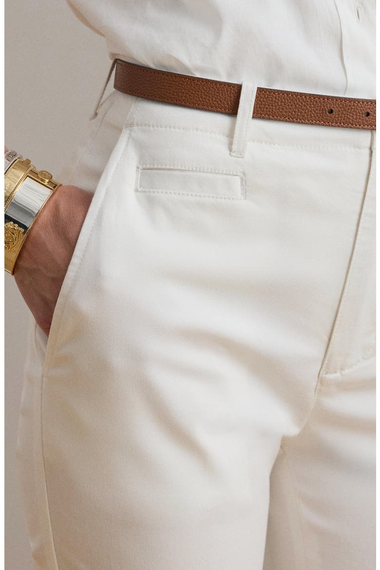 High Rise Chino Pants, Alternate, color, WHITE