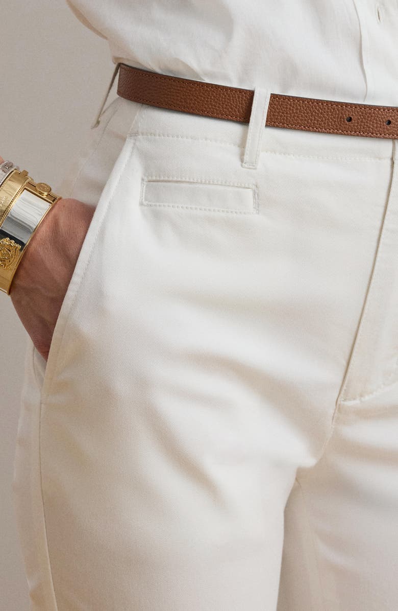 Lauren Ralph Lauren High Rise Chino Pants, Alternate, color, White