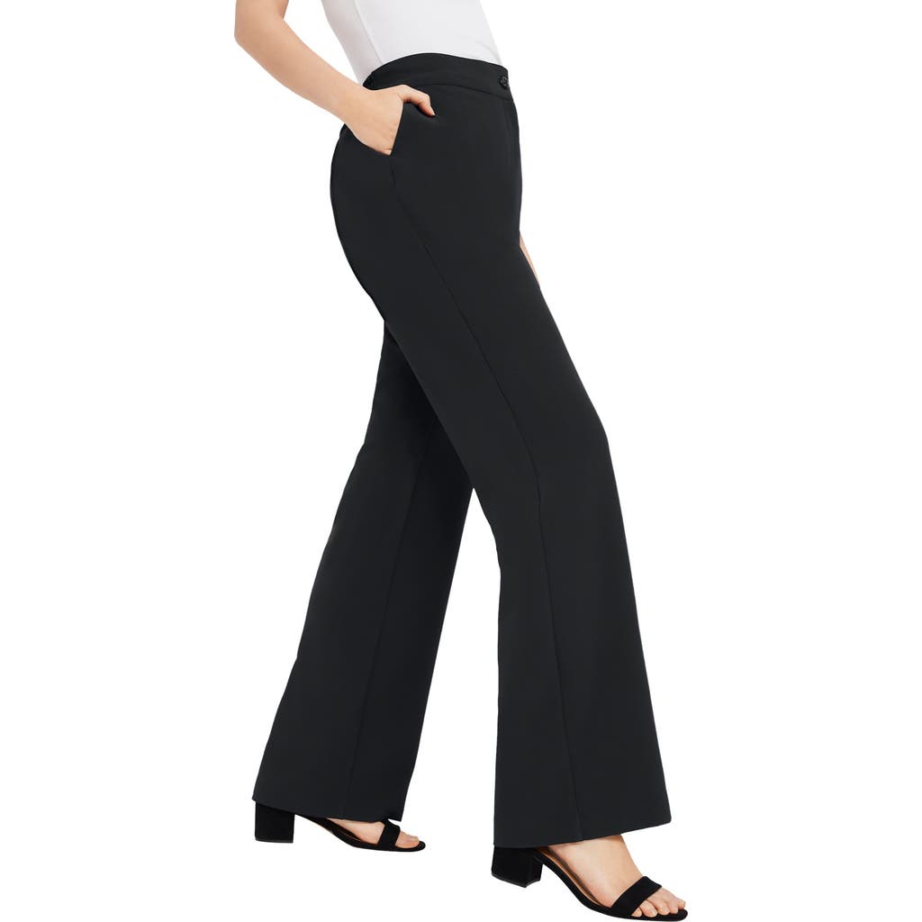 Jessica London Tummy Control Bi-stretch Bootcut Pant In Black