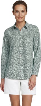 Lands' End Petite No Iron Button Front Shirt