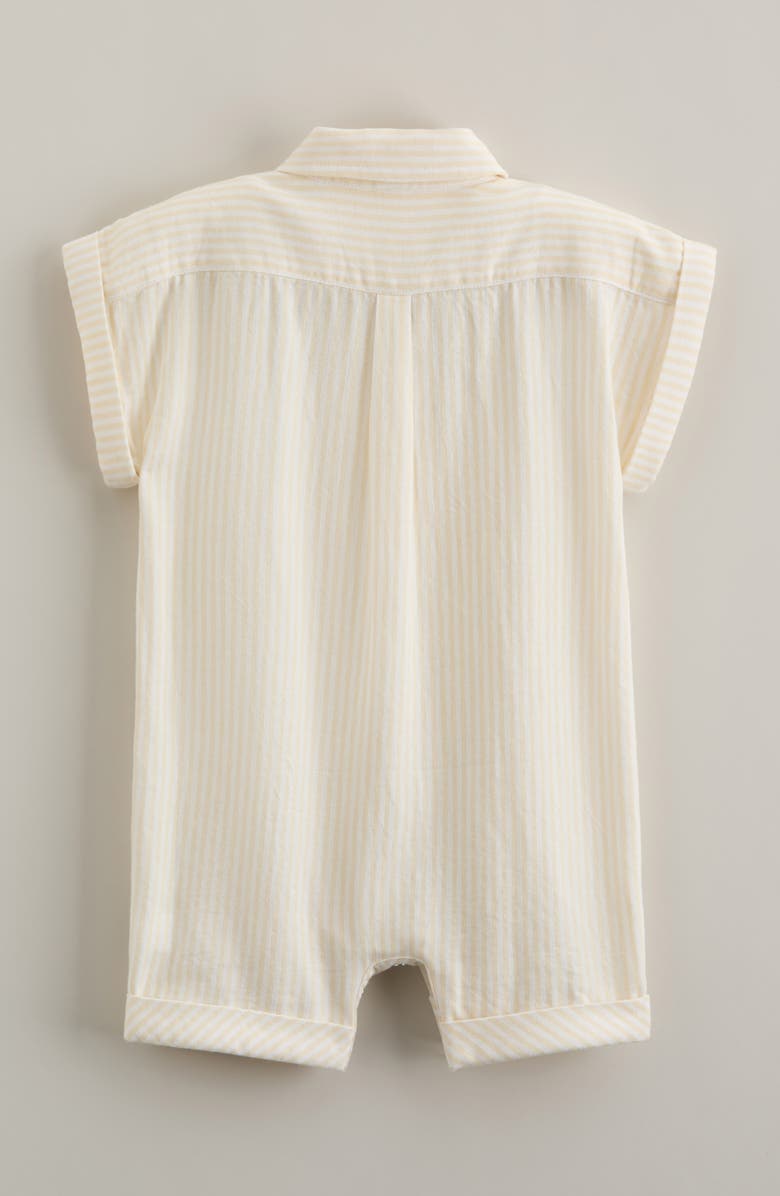 Nordstrom Stripe Cotton Romper, Alternate, color, Beige Wood Winnie Stripe
