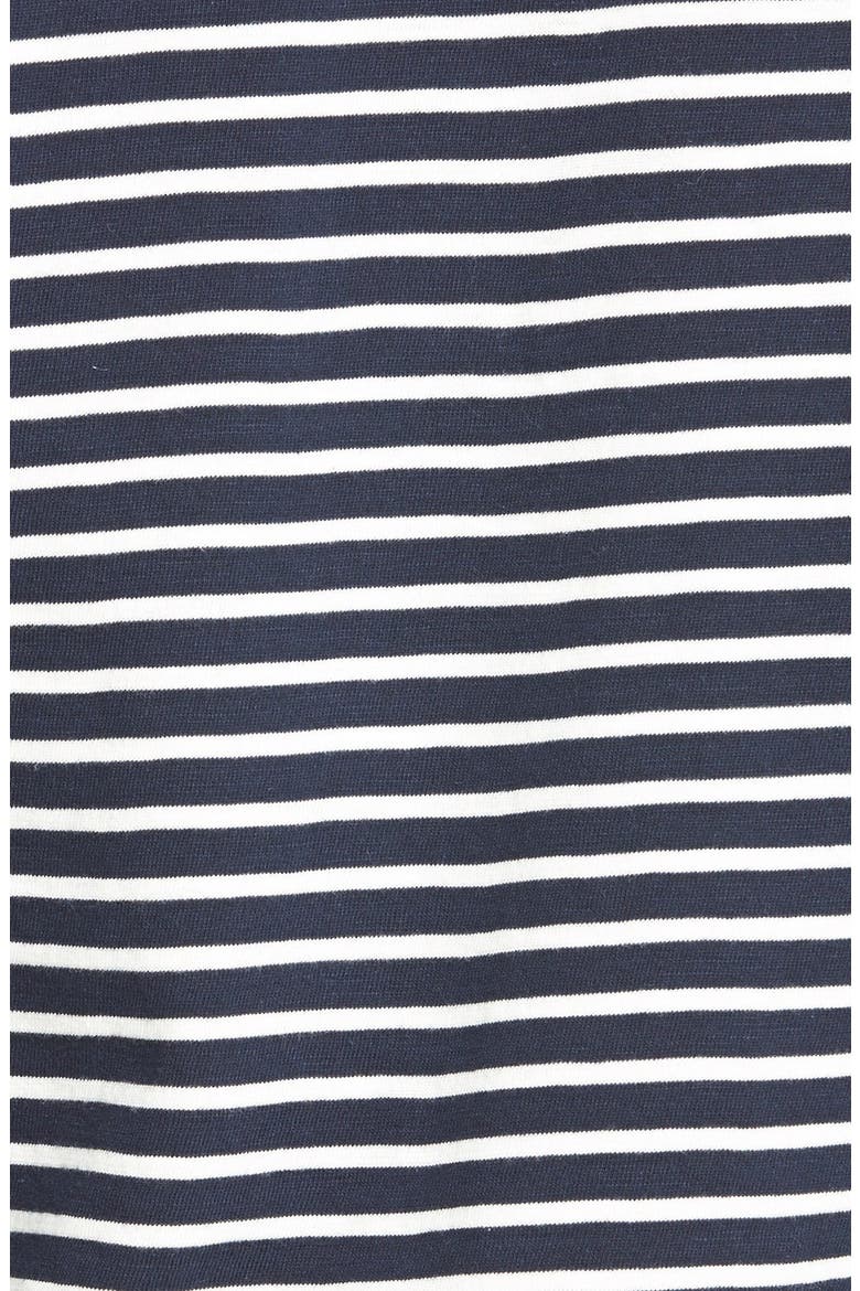 'Aria' Stripe Cotton Top, Alternate, color, PEACOAT PORCELAIN