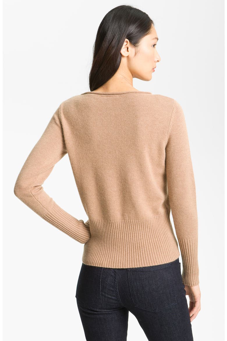 'Samantha' Embellished Sweater, Alternate, color, CAMEL MELANGE