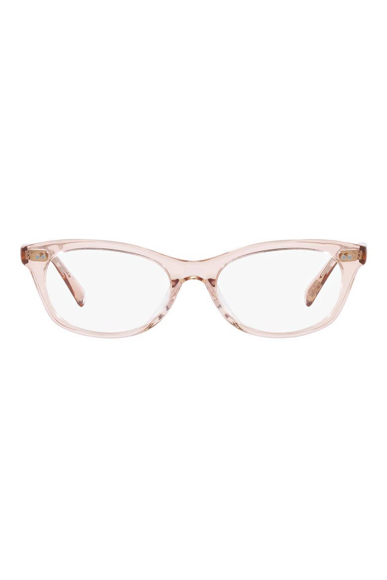 51mm Square optical glasses, Main, color, ROSE GOLD