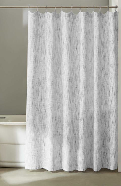 Speckled Waffle Shower Curtain