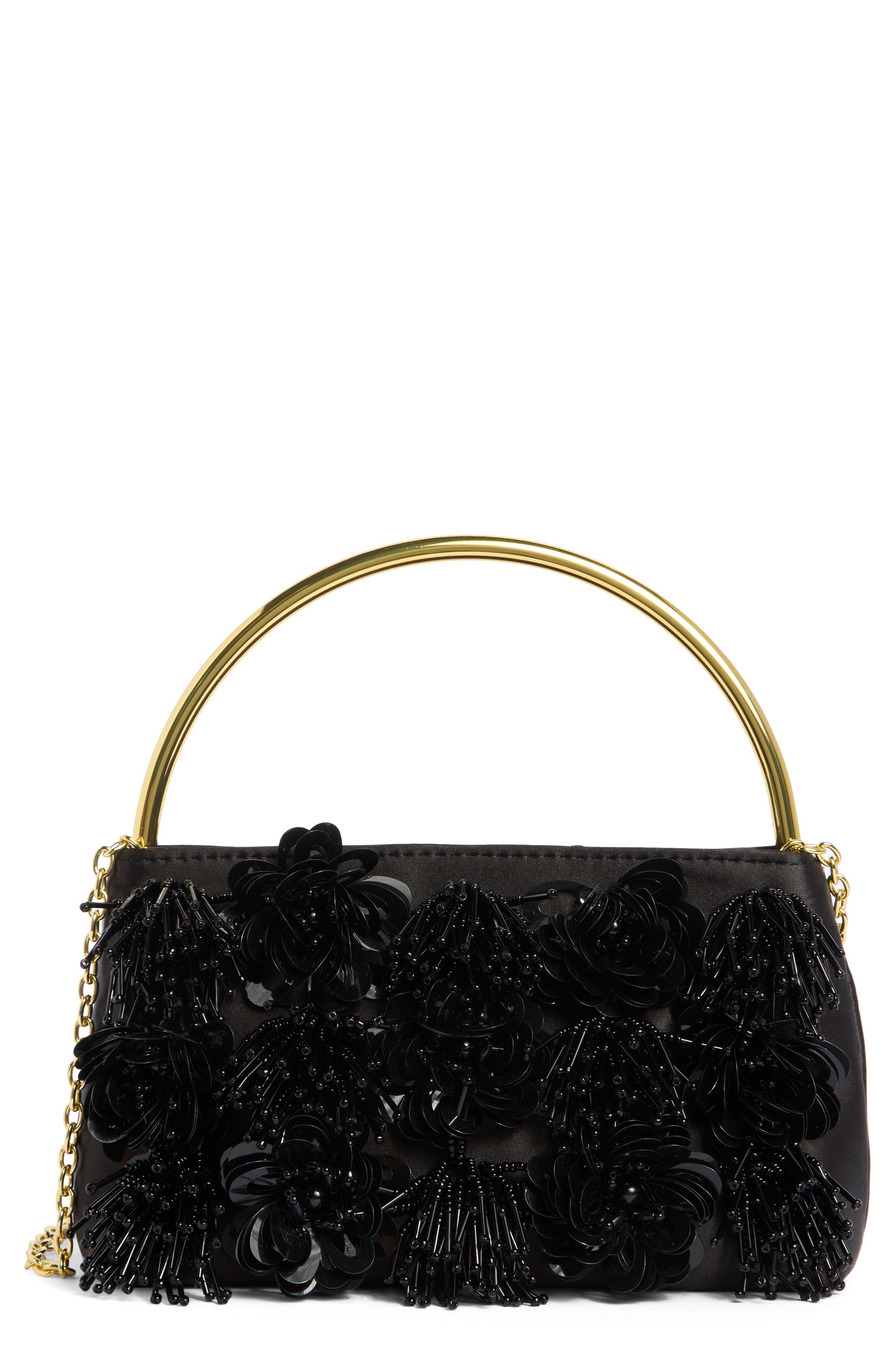 Lele Sadoughi Marlowe Sequin Flower Clutch