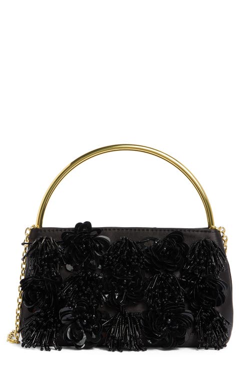 Marlowe Sequin Flower Clutch