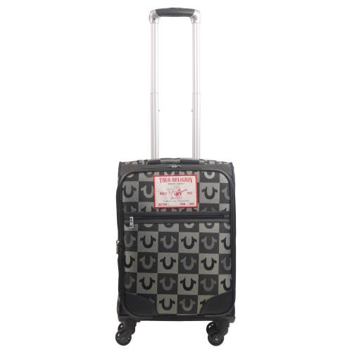 True Religion Soft Sided 23" Expandable, Checkered Spinner Luggage