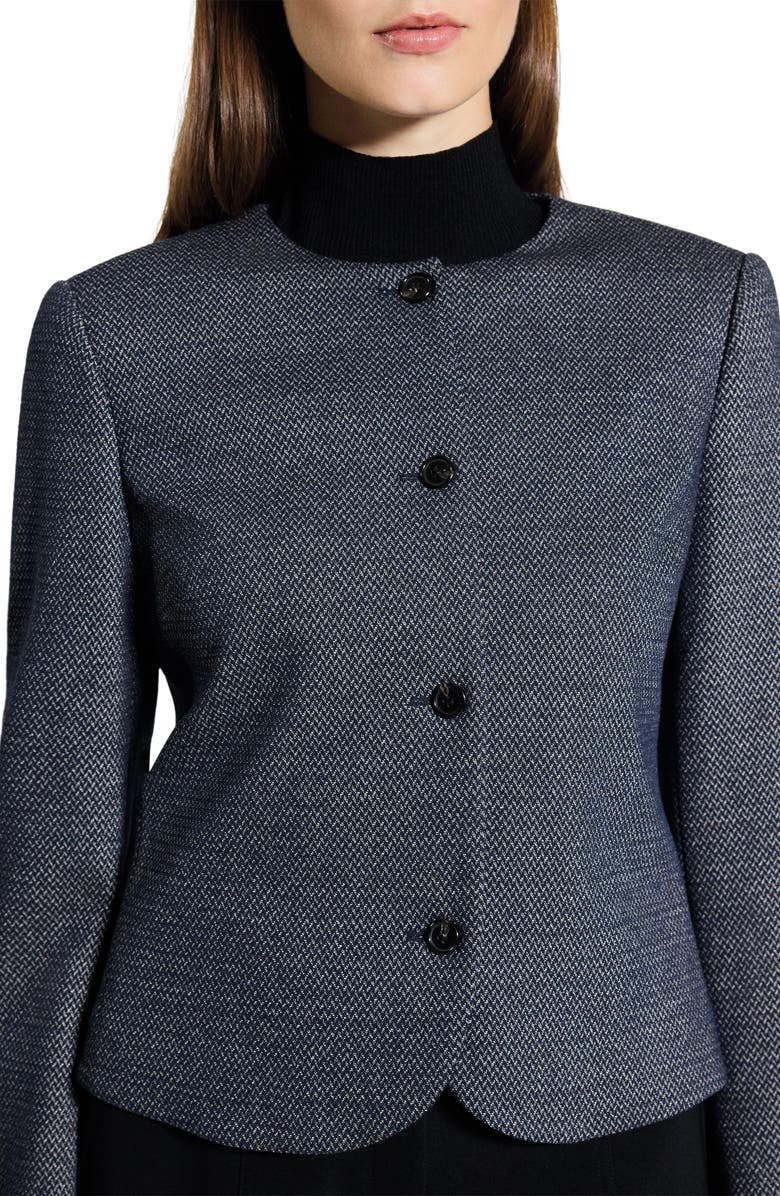 Theory Clean Herringbone Jacket, Alternate, color, Navy Multi - G2s