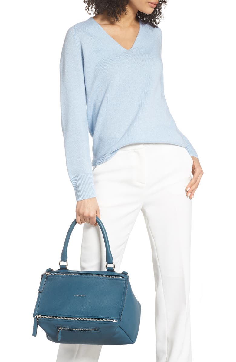 Givenchy Medium Pandora Sugar Leather Satchel, Alternate, color,