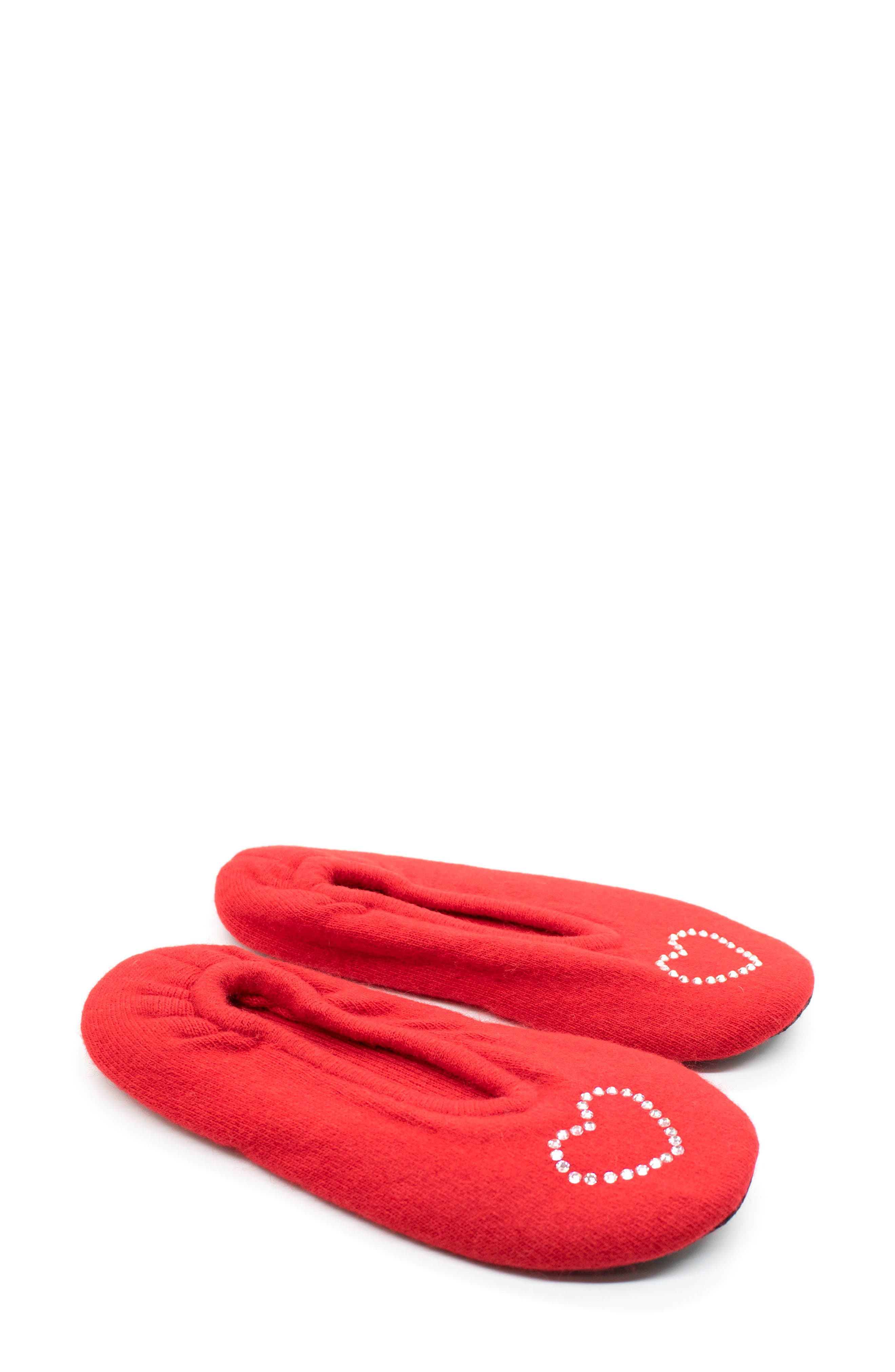 Portolano Rhinestone Heart Slipper