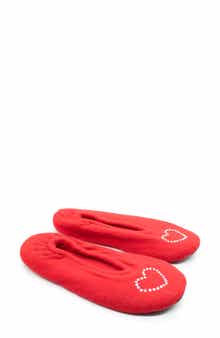 Portolano Rhinestone Heart Slipper
