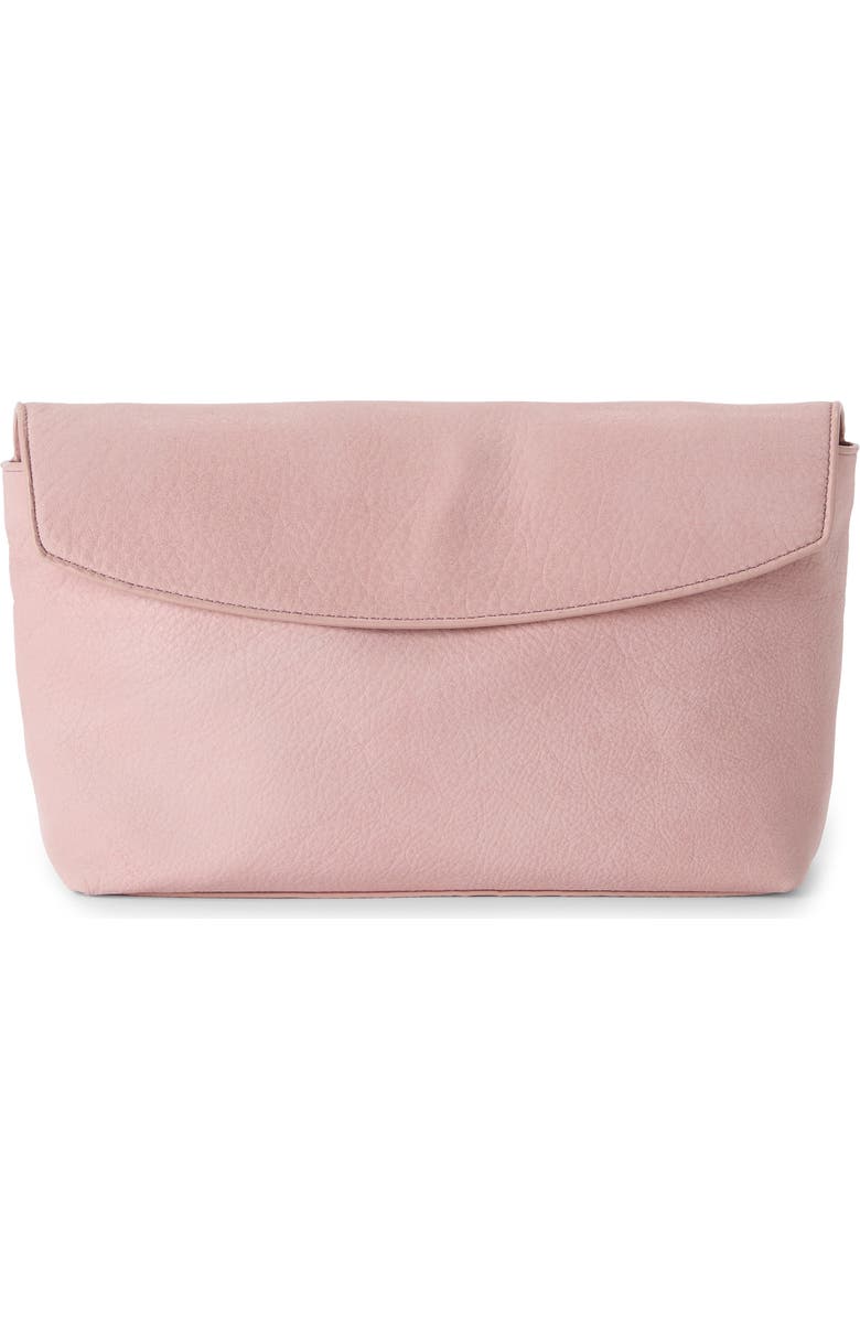 Brahmin Kalina Leather Clutch, Alternate, color, Blush