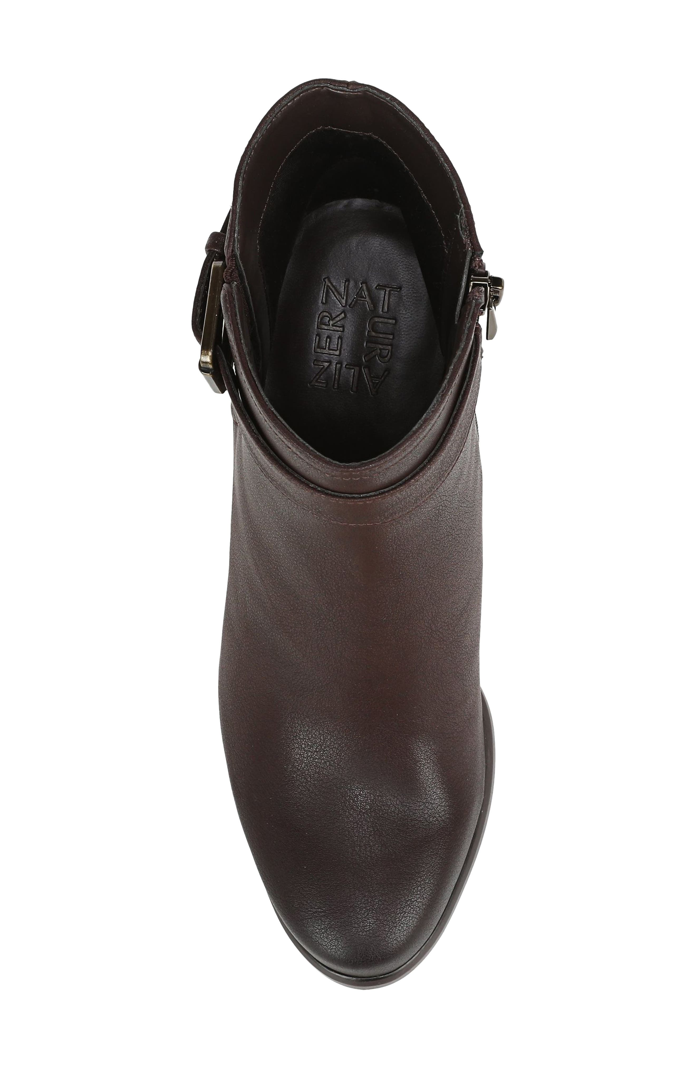 Solana Faux Leather Bootie, Alternate, color, DARK BROWN FAUX LEATHER