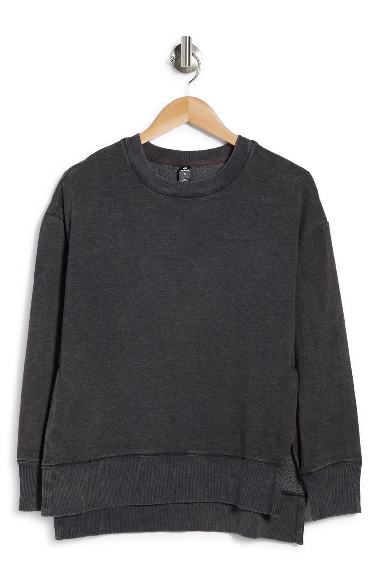 90 DEGREE BY REFLEX Stonewashed Crewneck Sweatshirt, Alternate, color,