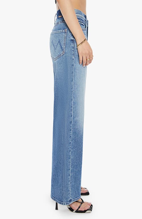 Mother Womens Horsin Around The Lasso Sneak Wide-leg High-rise Stretch-denim Jeans In Im A Winner