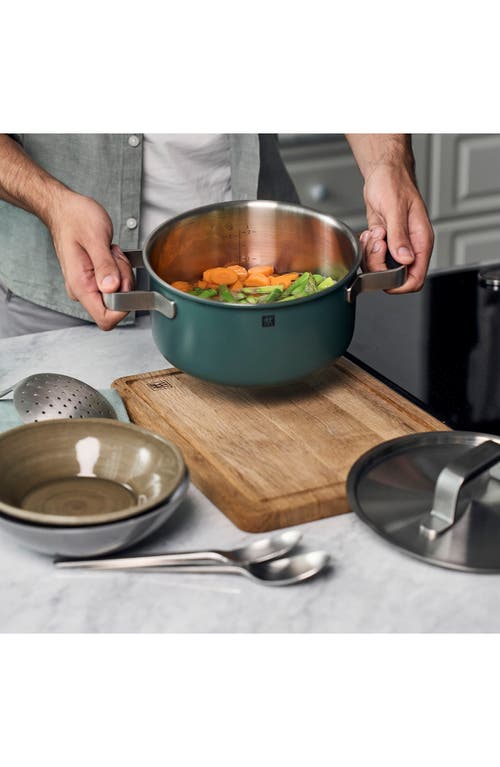 Zwilling Pure 6-piece Stainless Steel Cookware Set In Green