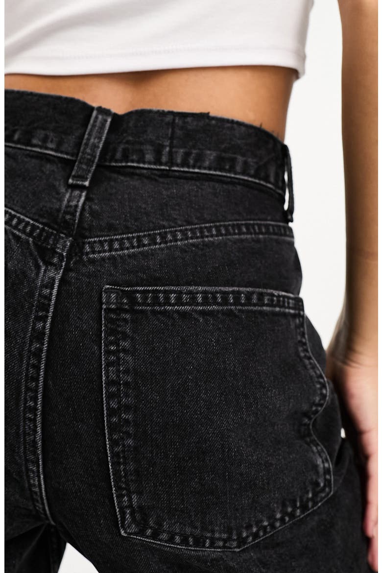 '90s High Waist Straight Leg Jeans, Alternate, color, BLACK