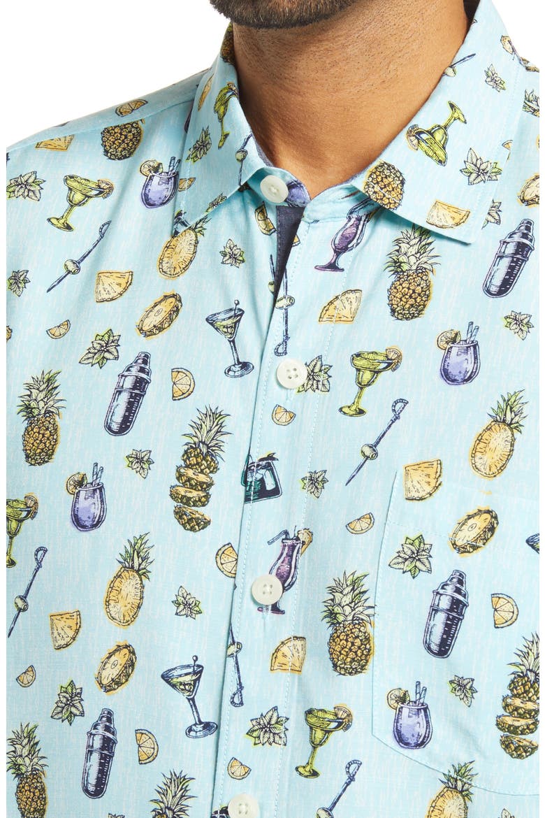 Men's Mixer Short Sleeve Button-Up Shirt, Alternate, color, GRACEFUL SEA