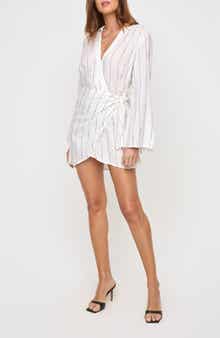 LSPACE Las Palmas Long Sleeve Cover-Up Wrap Dress