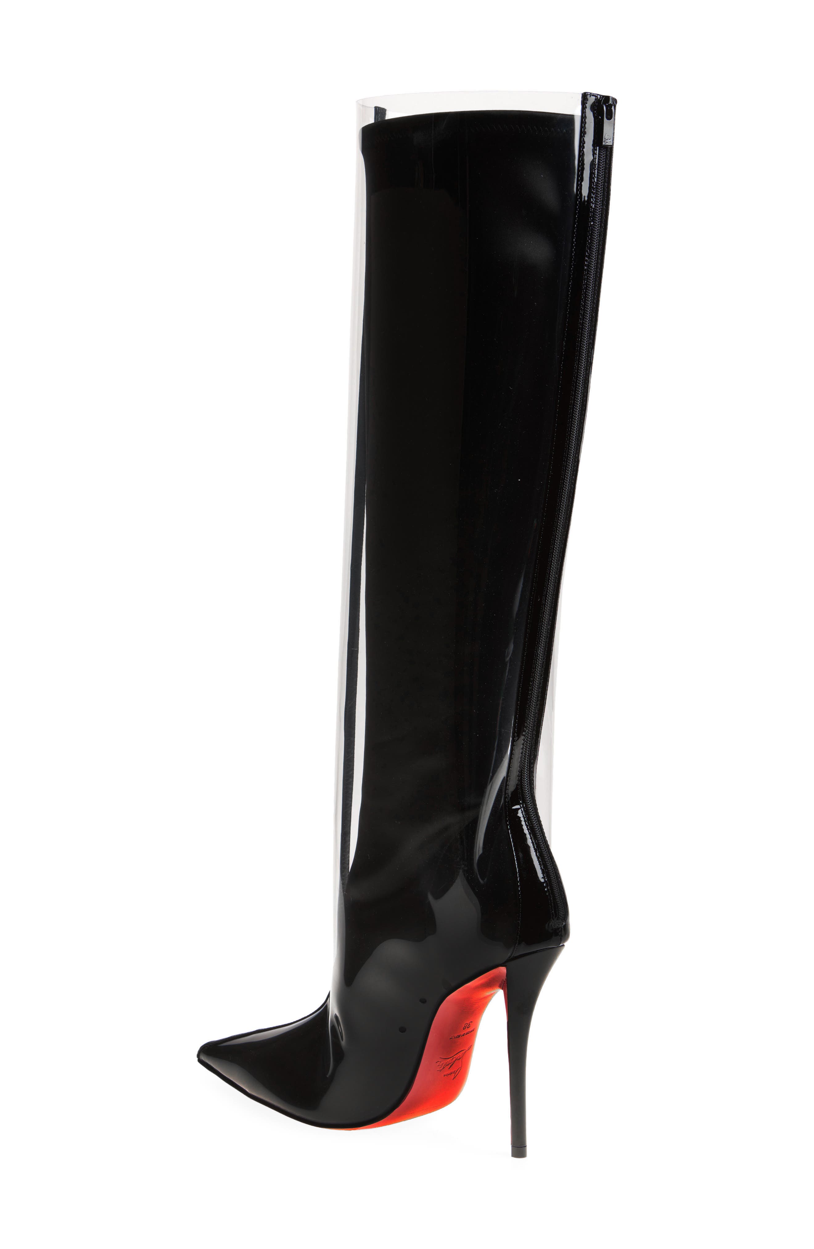 Zurprize Clear Encased Pointed Toe Boot, Alternate, color, BK01 BLACK