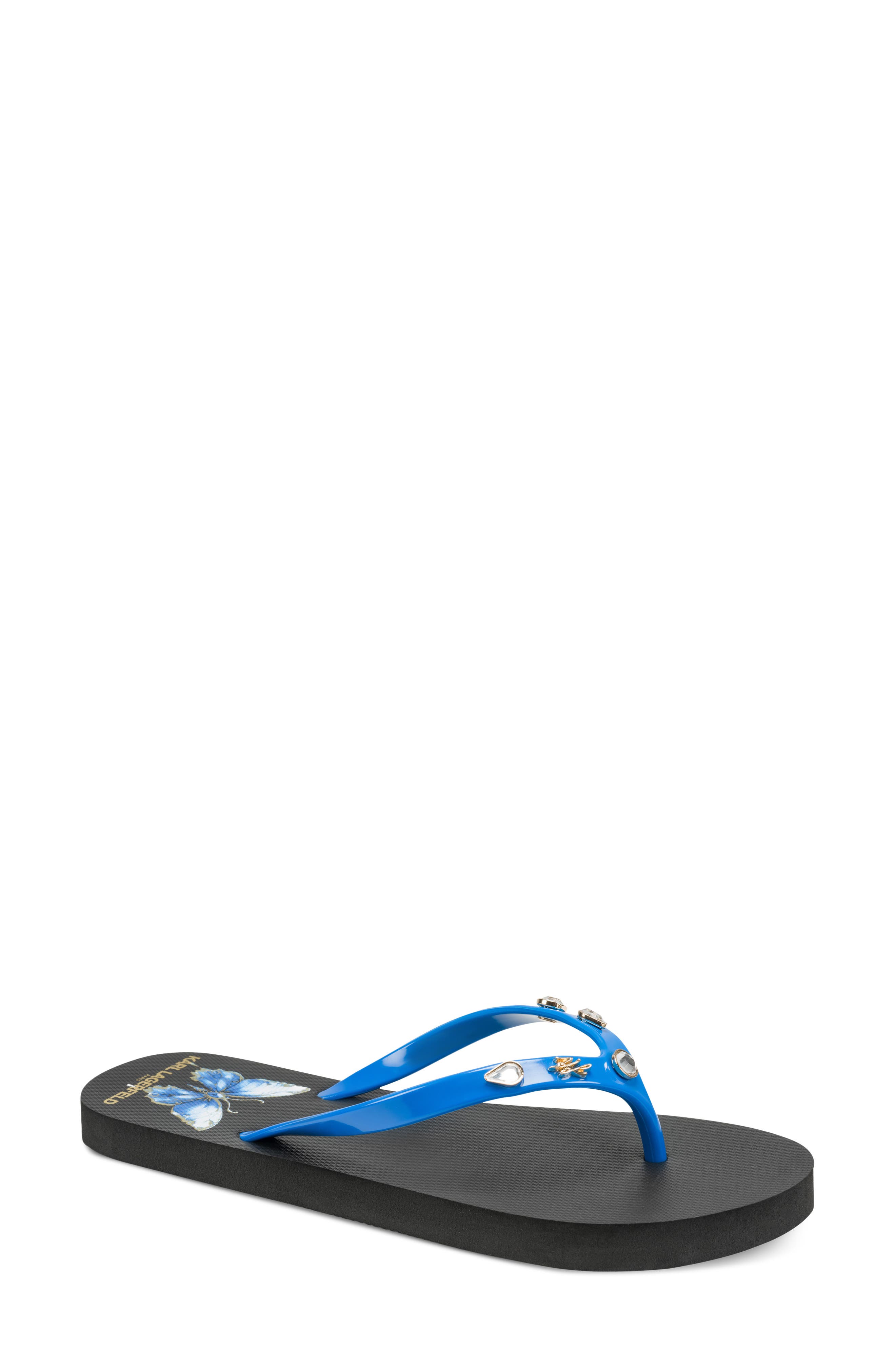 Zimia Stone Flip Flop, Main, color, BRILLIANT BLUE