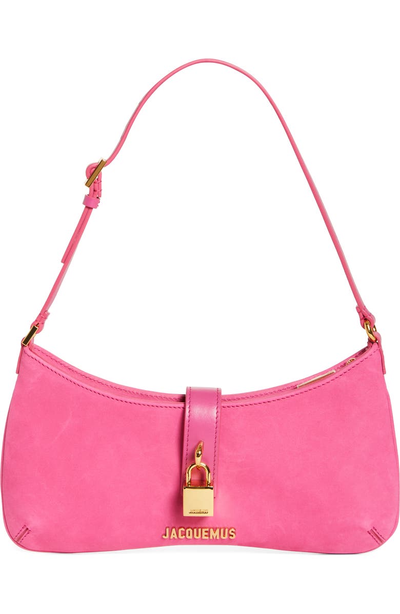 Jacquemus Le Bisou Padlock Leather Shoulder Bag, Main, color,