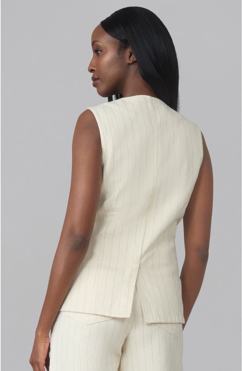 Lola Denim Emma Denim Vest, Alternate, color, Silver Lining