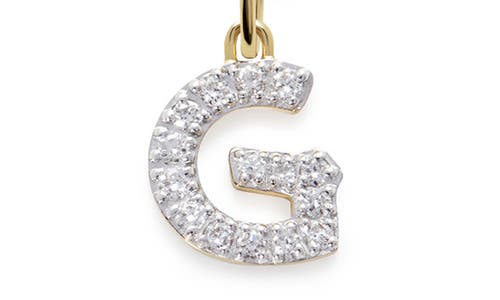 Monica Vinader Lab Created Diamond Initial Pendant Necklace In Gold