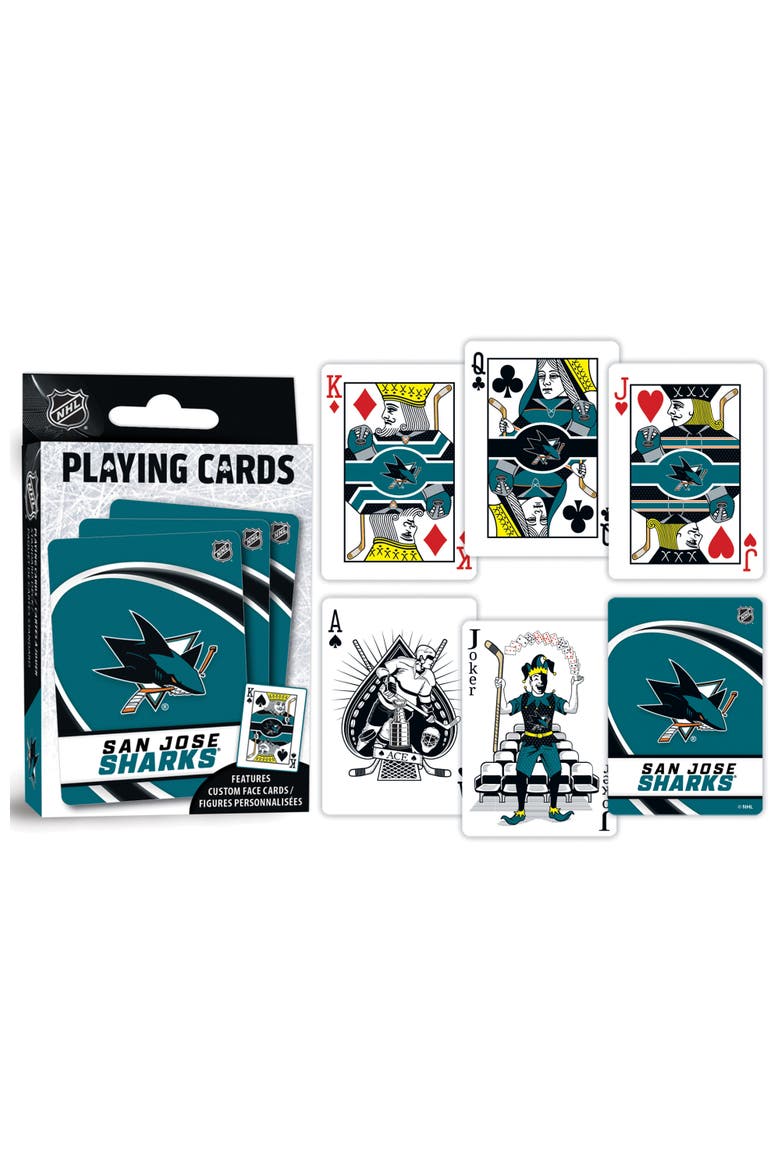 San Jose Sharks Playing Cards, Alternate, color, Multicolor